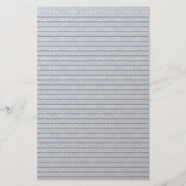 Fleur de Lys Stationery med linjer som tillval Brevpapper (Framsida)