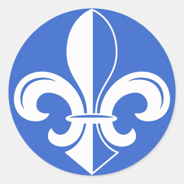 Fleur de Lys Stickers Runt Klistermärke (Framsida)
