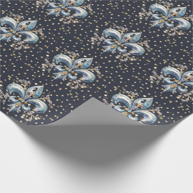 Fleur de Lys Wrapping Papper Presentpapper (Hörn)