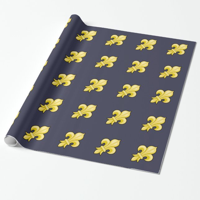 Fleur de Lys Wrapping Papprare Presentpapper (Utrullad)