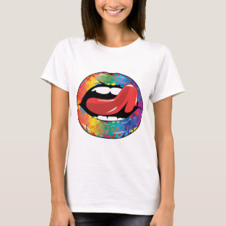 Fleur De Regnbåge Slicka läppar Tee Shirt