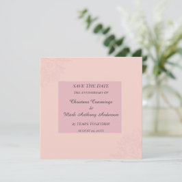 Fleur de Satin Bröllopsjubileum Save The Date Inbjudningar