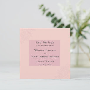 Fleur de Satin Bröllopsjubileum Save The Date Inbjudningar