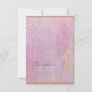 Fleur di Lys Damask 2 - Svarskort för bröllop RSVP OSA Kort