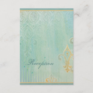 Fleur di Lys Damask 2 - Svarskort för bröllop RSVP Tilläggskort