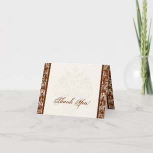 Fleur di Lys Damask - Brown Tackkort-kort Tack Kort