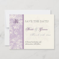 Fleur di Lys Damask - Lilac Spara datumkortet