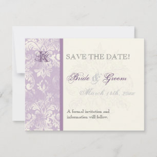 Fleur di Lys Damask - Lilac Spara datumkortet Datumet
