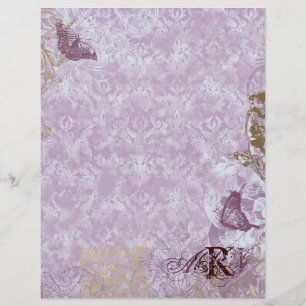 Fleur di Lys Damask - Mönstrade scrapbookssidor