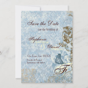 Fleur di Lys Damask - Spara datum meddelande