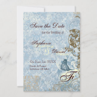 Fleur di Lys Damask - Spara datum meddelande