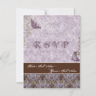 Fleur di Lys Damask - svarskort för Lila OSA Kort