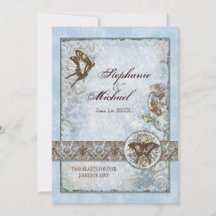 Fleur di Lys Damask vs2 - Bröllopsinbjudan Inbjudningar
