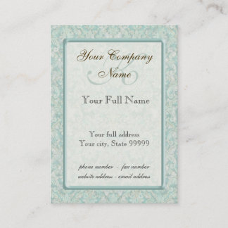 Fleur di Lys Damast blått & bruntvisitkortar Visitkort