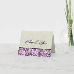 Fleur di Lys Damast lilatackkort Tack Kort