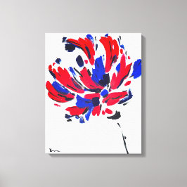 Fleur éclatée | Art floral abstrait moderne Canvastryck