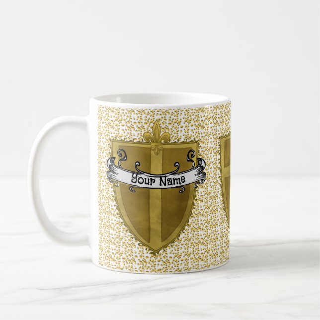 Fleur Familjevapen Efternamn mugg (Vänster)