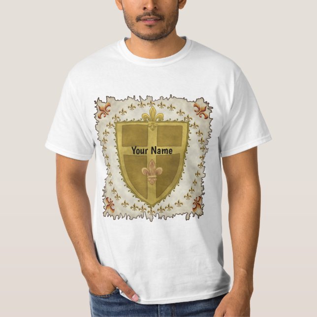 Fleur Familjevapen Efternamn t-shirt (Framsida)