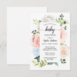 Fleur Jolie Söt Blommigt Baby Shower Inbjudan