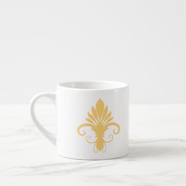 Fleur Lily Guld Espressomugg (Vänster)