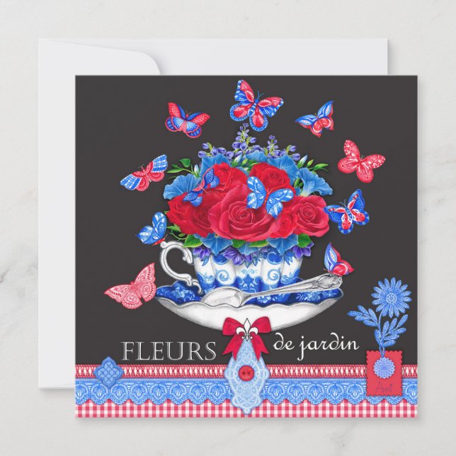 Fleur Porcelain Kopp Card Julkort (Framsida)