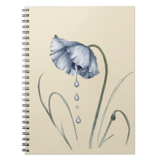 fleur solitaire qui pleure anteckningsbok