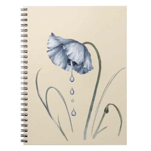 fleur solitaire qui pleure anteckningsbok (Framsidan)