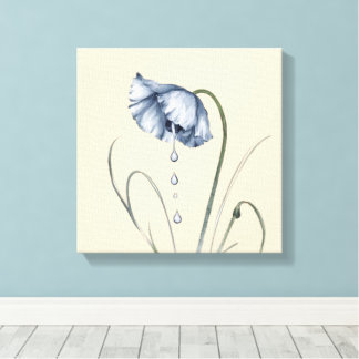 fleur solitaire qui pleure canvastryck