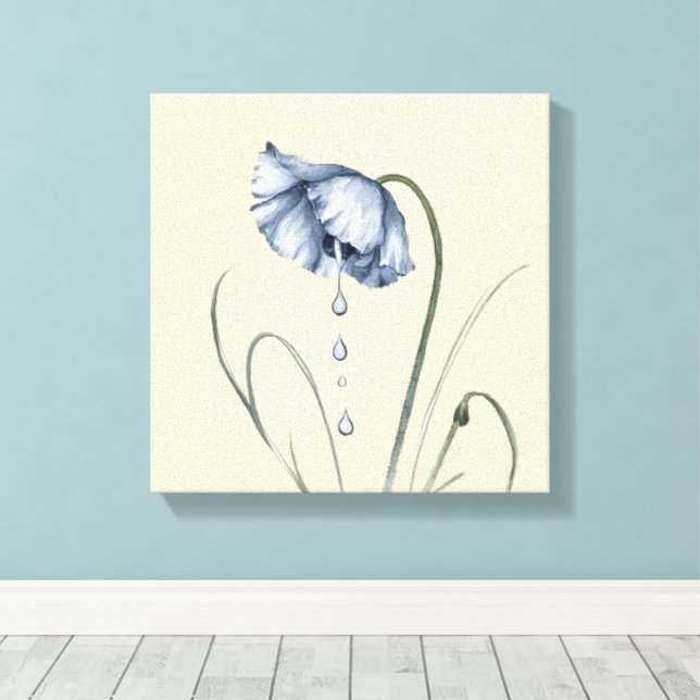 fleur solitaire qui pleure canvastryck (Insitu (trägolv))