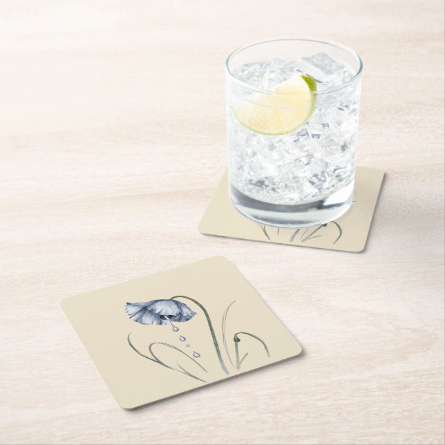 fleur solitaire qui pleure underlägg papper kvadrat (Insitu)