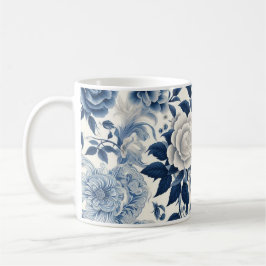 Fleurs bleue et blanches kaffemugg
