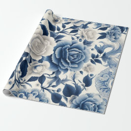 Fleurs bleue et blanches presentpapper