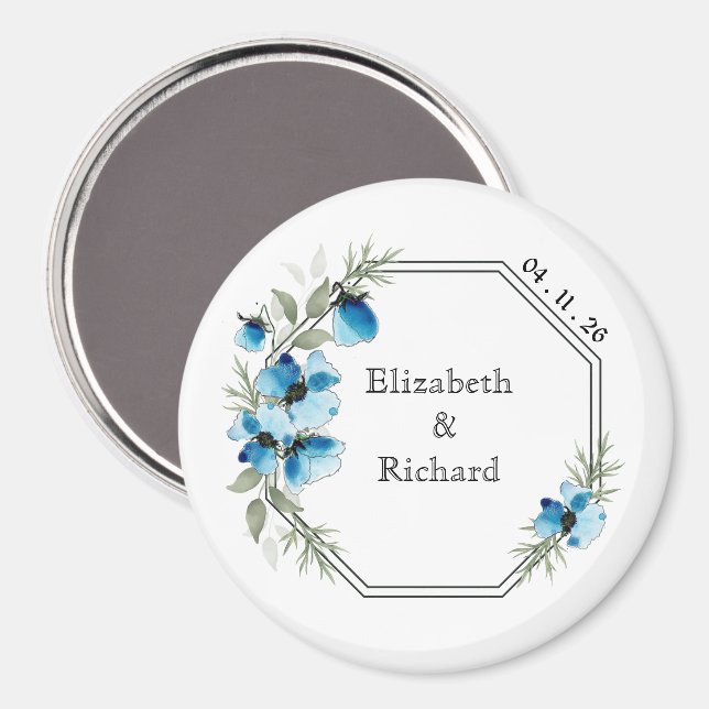 Fleurs bleues magnet (Front/Back)