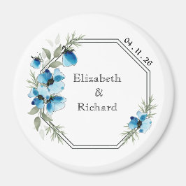 Fleurs bleues magnet