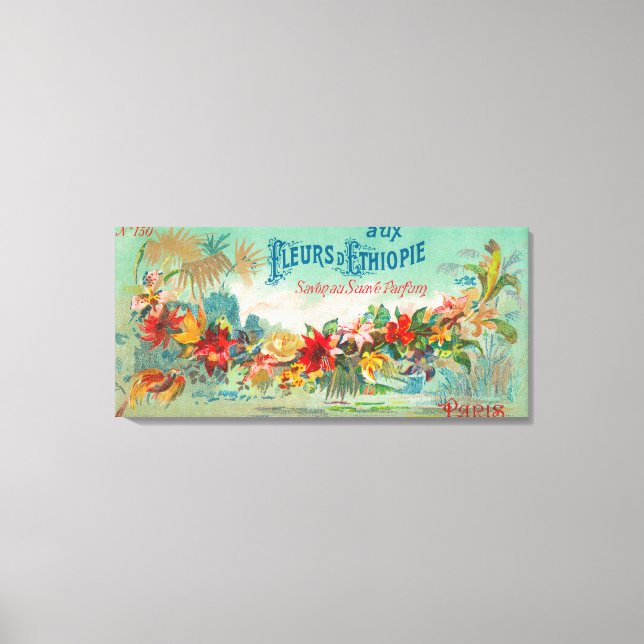 Fleurs D Ethiopie Soap LabelParis, Frankrike Canvastryck (Framsida)