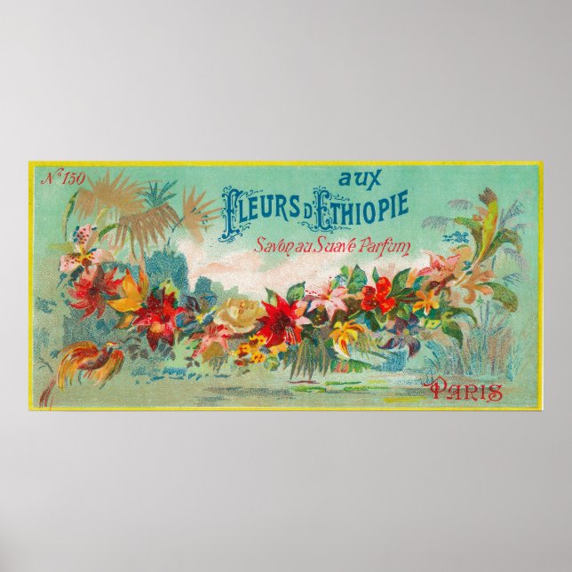 Fleurs D Ethiopie Soap LabelParis, Frankrike Poster (Framsidan)