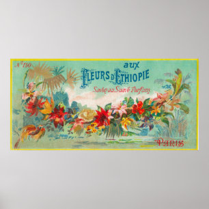 Fleurs D Ethiopie tvål LabelParis, frankrike Poster