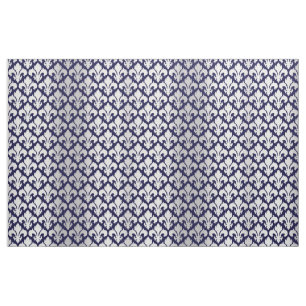 Fleurs-de-lys Silver och Blue Tyg