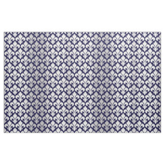 Fleurs-de-lys Silver och Blue Tyg