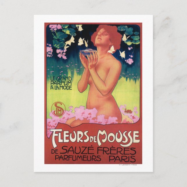 Fleurs de Mousse Parfym Poster Vykort (Framsida)
