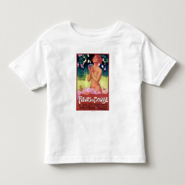 Fleurs de Mousse Parfymera affisch Tee Shirt (Framsida)