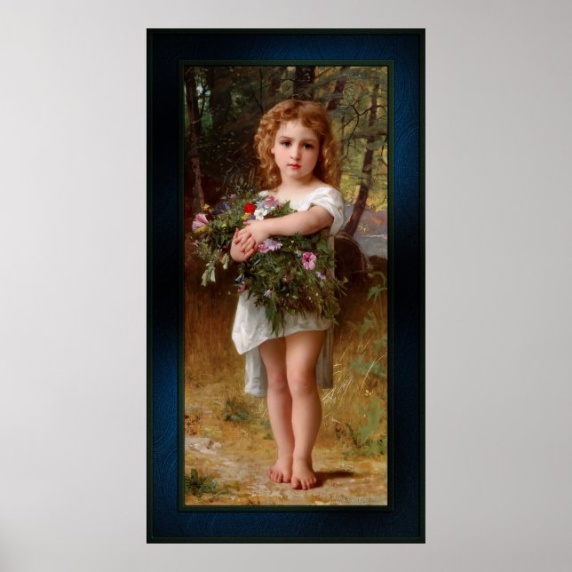 Fleurs De Printemps av William Bouguereau Poster (Framsidan)