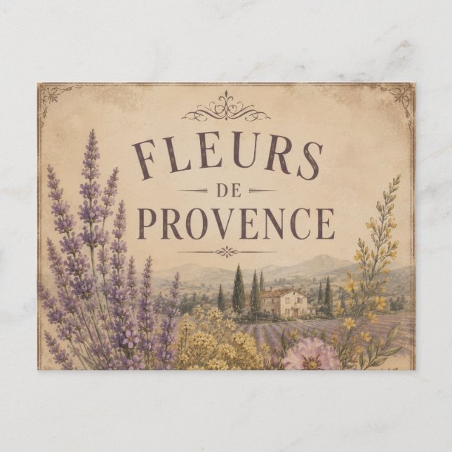 Fleurs de Provence vykort (Framsida)