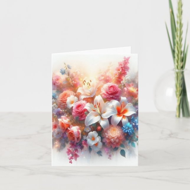 Fleurs du Cœur, Murmures d’Amour, carte pour tous Tack Kort (Framsida)