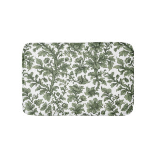Fleurs et feuilles vertes badrumsmatta