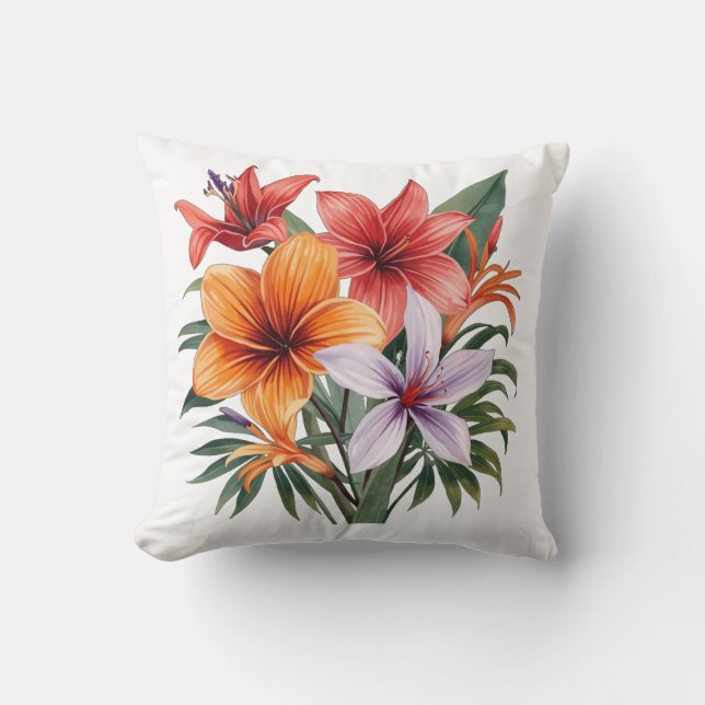 Fleurs Exotiques – Bouquet Tropical Coussin Kudde (Framsida)