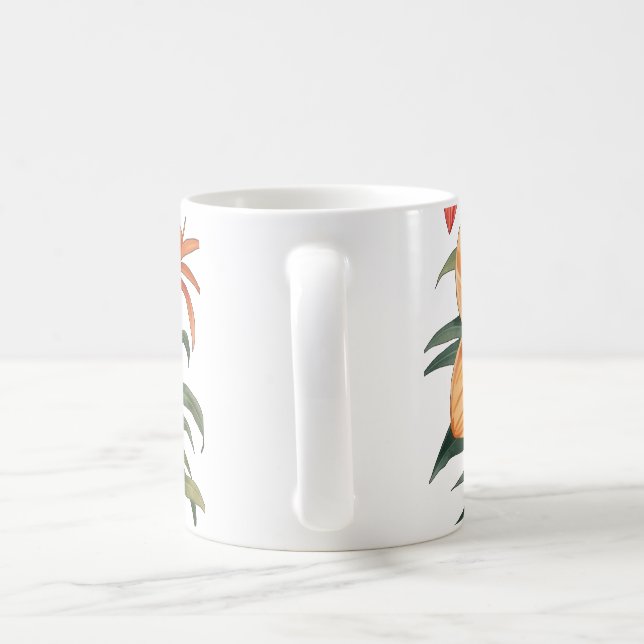 Fleurs Exotiques – Bouquet Tropical Mug Kaffemugg (Handtag)