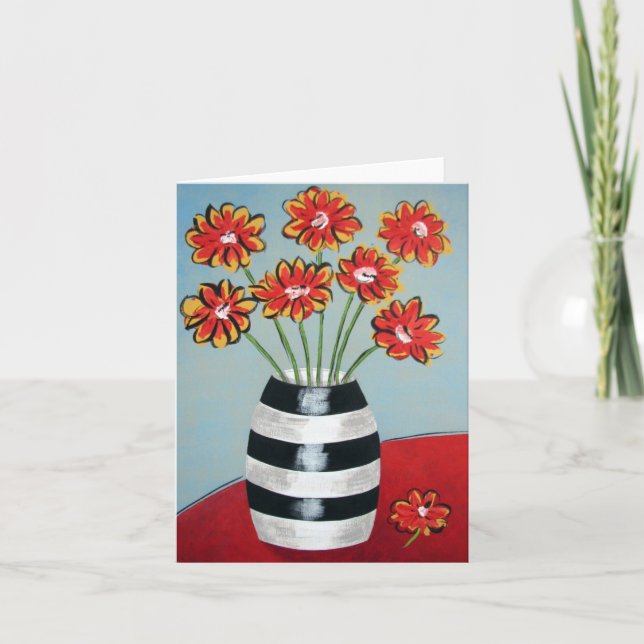 Fleurs och randkonstkort kort (Framsida)