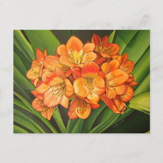 Fleurs oranges vykort