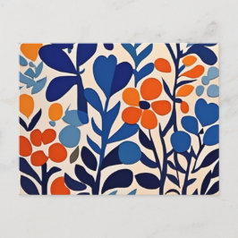 fleurs retro 70's helg vykort